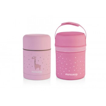 SILKY FOOD THERMOS PINK 600ML